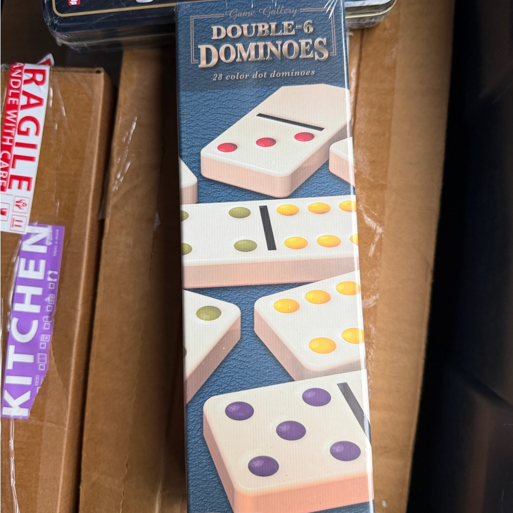 Gallery Double-6 Dominoes Set - Colorful Dots